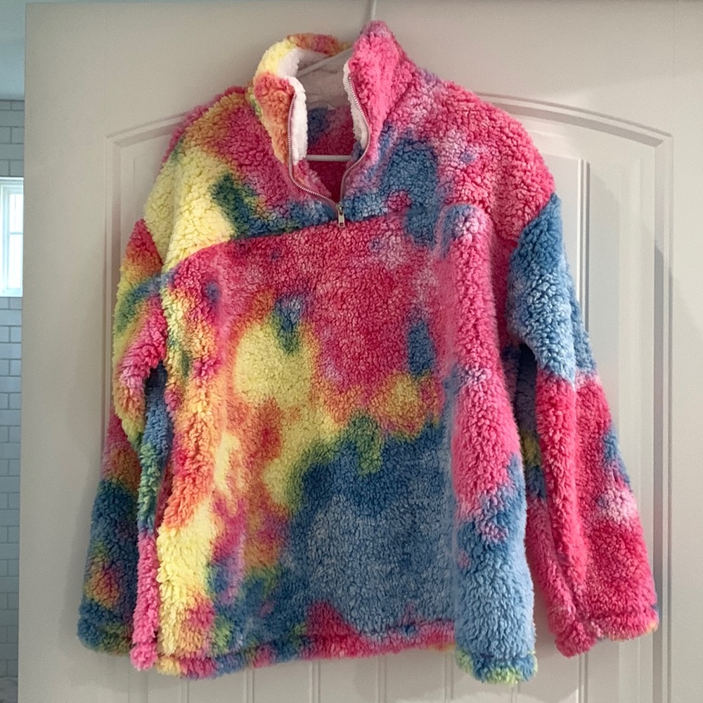 Womens never worn multi color fleece Size L
